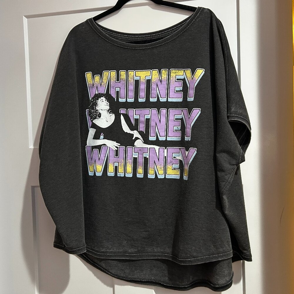 Recycled Karma Whitney Houston OS Short-Sleeve Sweatshirt
